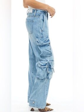 PISTOLA Bobbi cargo jeans mid-rise loose fit size 26